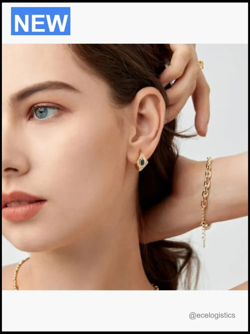 Huggie Hoop Earrings 14K Gold Filled CZ Stud Earrings Small Boho Earrings